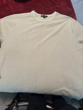 Banana Republic Light Cream Knit Crew Sweater